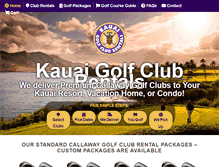 Tablet Screenshot of kauaigolfclubrentals.com